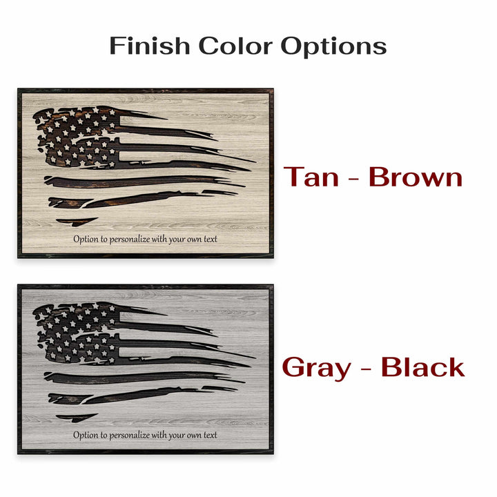 custom carved american shred flag wood wall art