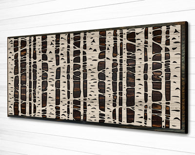 abstract birch tree wood wall art