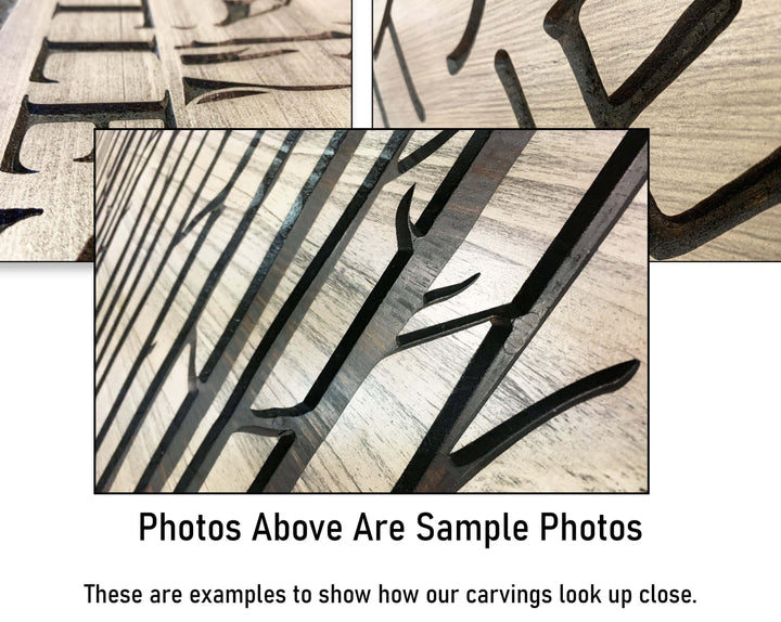 abstract birch tree wood wall art