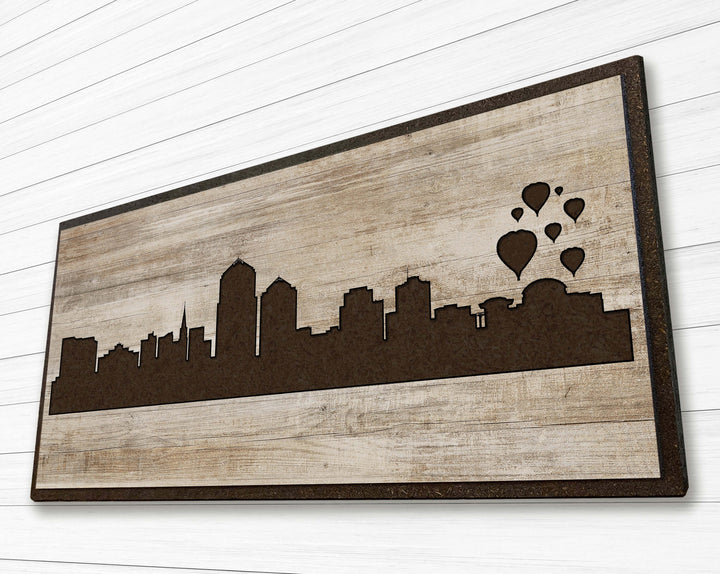 Albuquerque, New Mexico Skyline Wood Wall Art