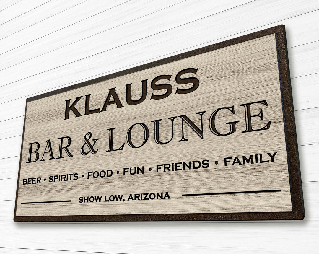 custom cnc carved wood sign for sports bar or man cave