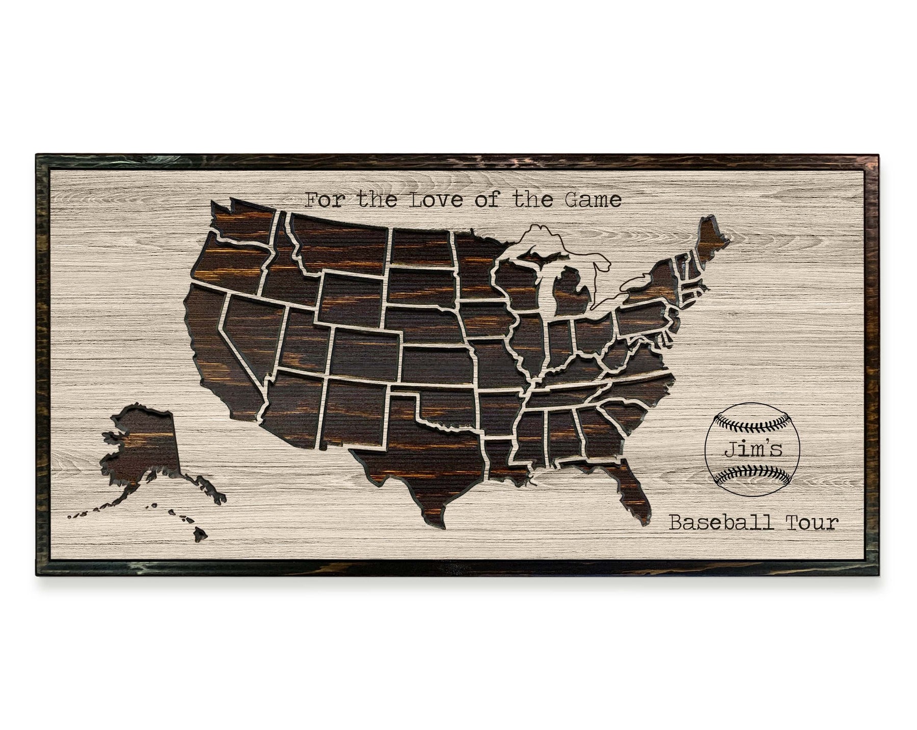 US Baseball Pin Map