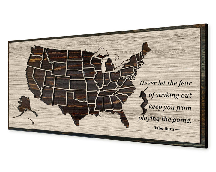 Push Pin US Baseball Map Picture