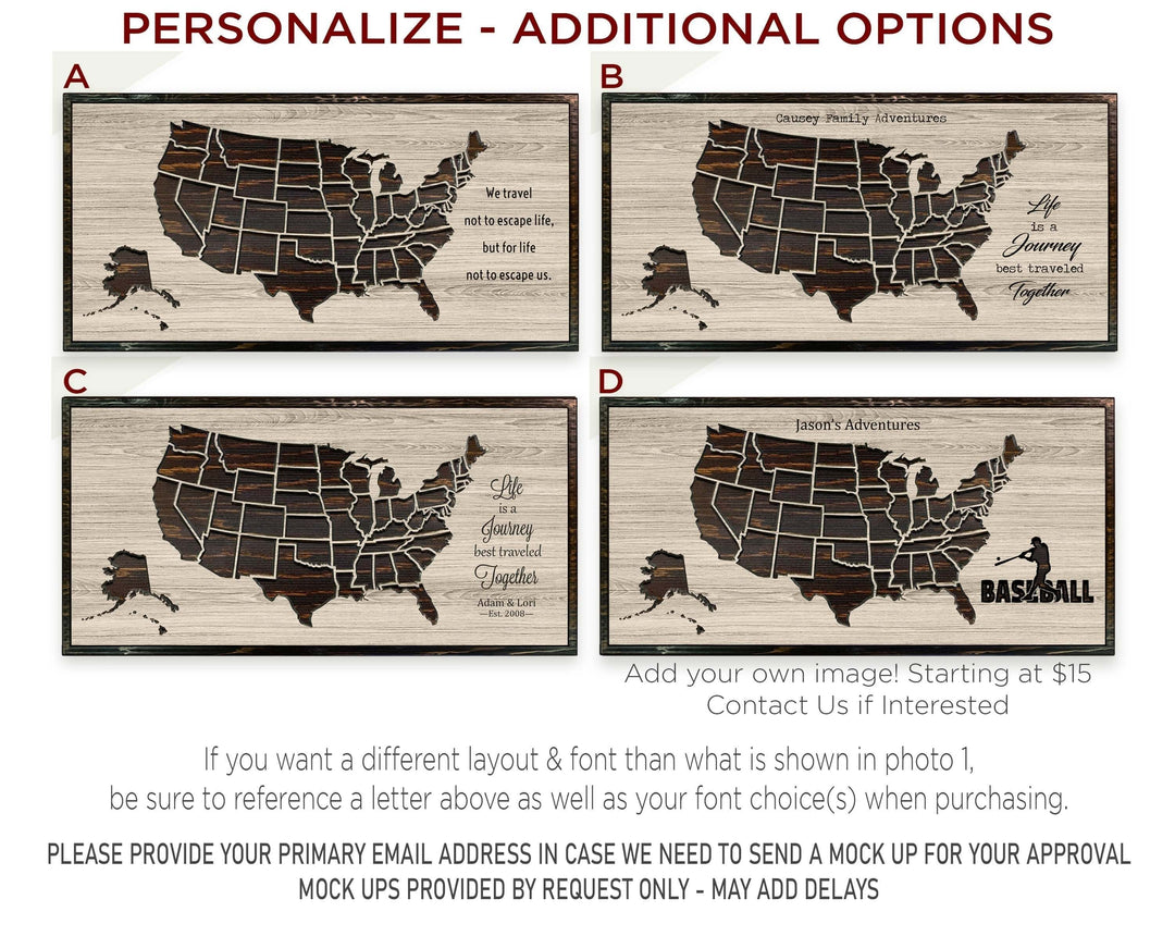 Personalized Custom US Map