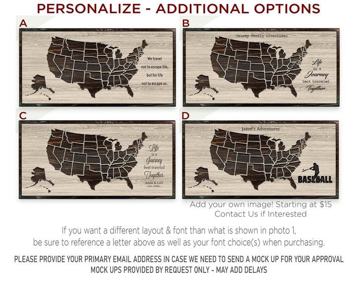 Personalized Custom US Map