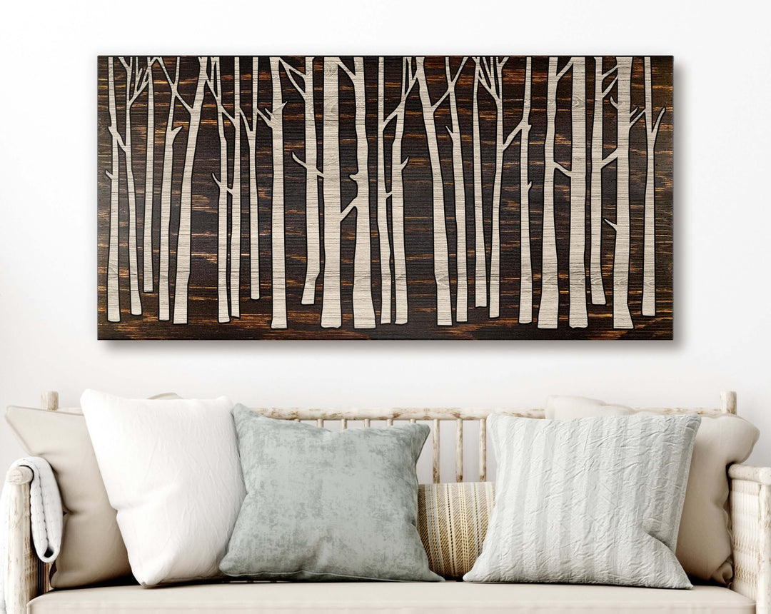birch tree wood wall art and nature art