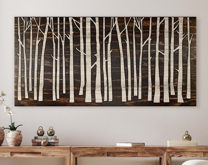 birch tree wood wall art and nature art
