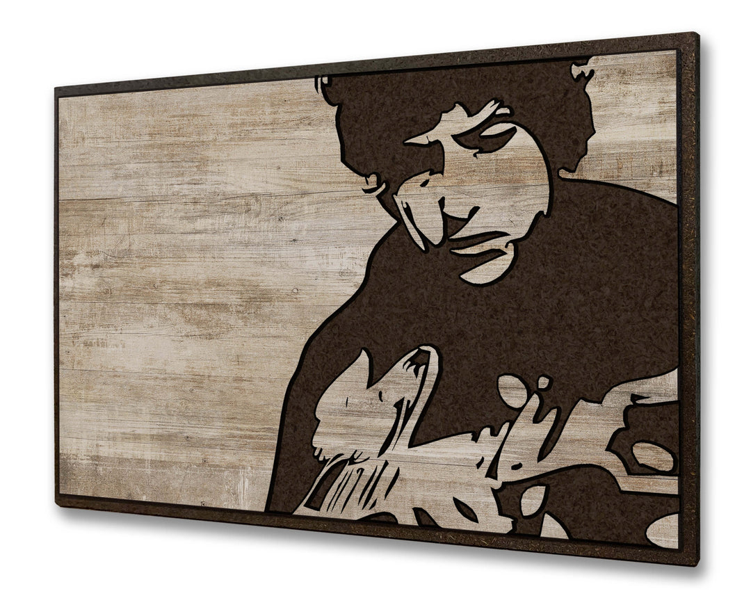 bob dylan wood wall art