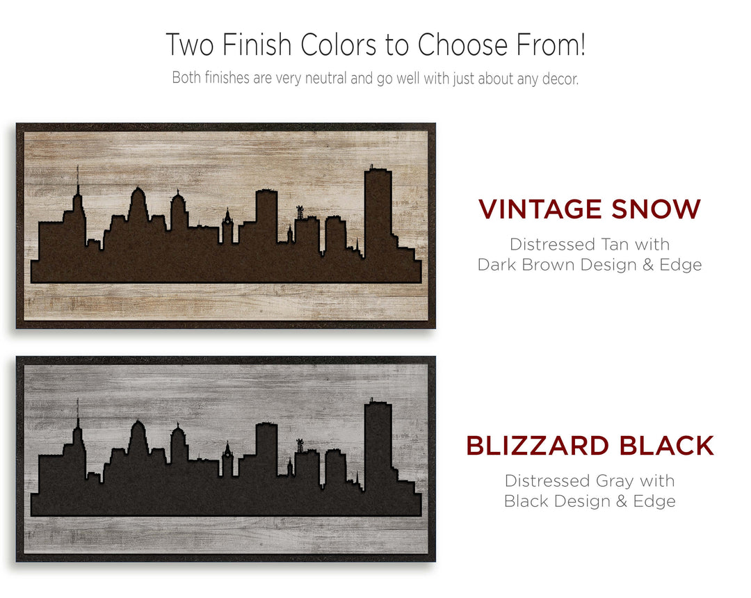Buffalo, New York City Skyline Color Option