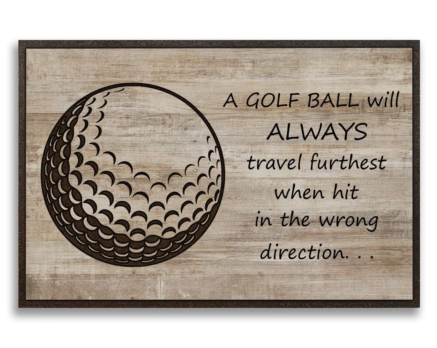 Golf Quote Wood Wall Art