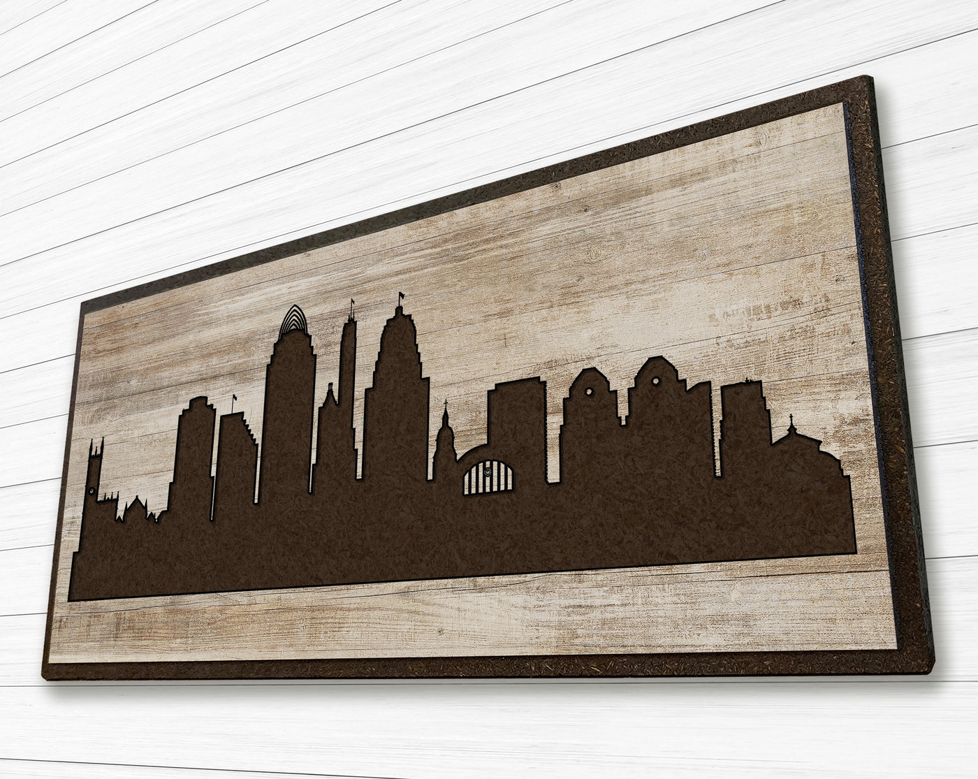 Cincinnati, Ohio City Skyline Wood Wall Art