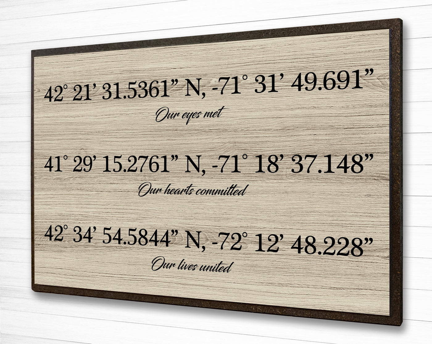 City and State/decorative Sign With City Coordinates, Laser Etched, Decor,  Wood Sign, Made to Order, Wall Art 