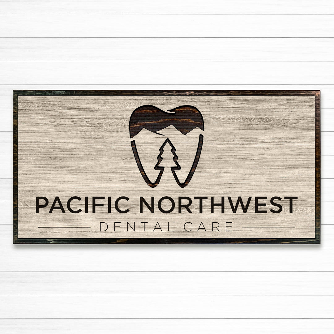 Custom Business Signs Carved into Wood made with your company logo