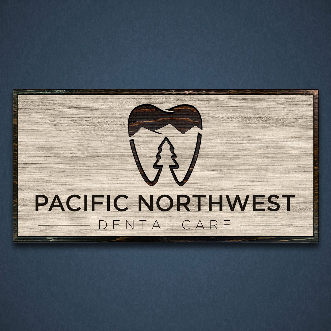 Custom Business Signs Carved into Wood made with your company logo