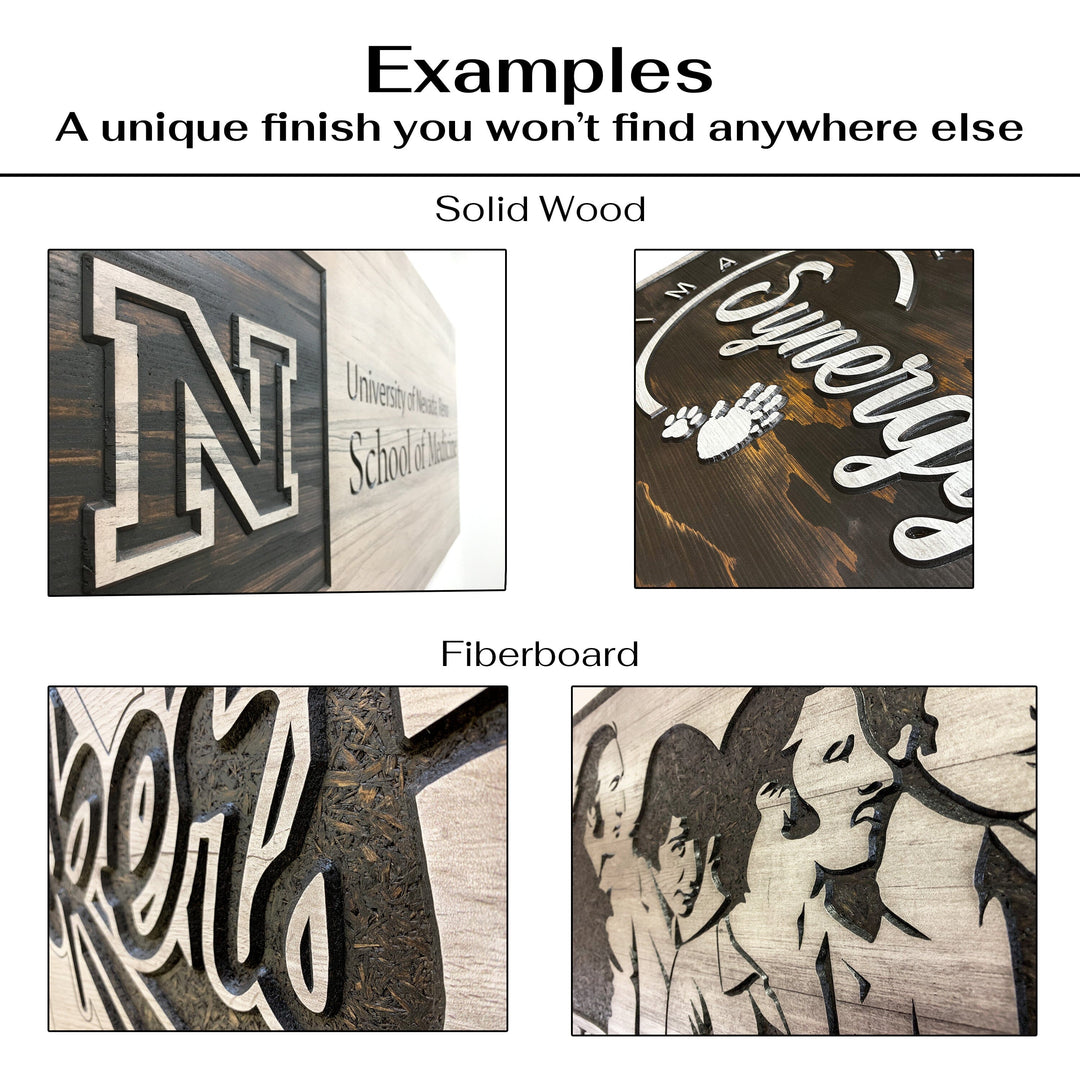 Custom Business Signs Carved into Wood made with your company logo