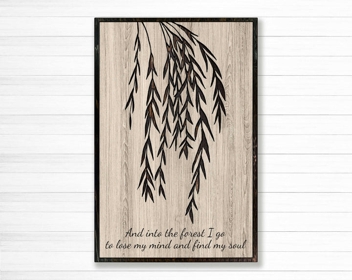 Custom Willow Tree Wood Wall Art: Handcrafted with precision, this stunning wood wall art features a beautifully carved willow tree design. Personalize with names, dates, or a special message for a heartfelt touch. A perfect addition to any room&