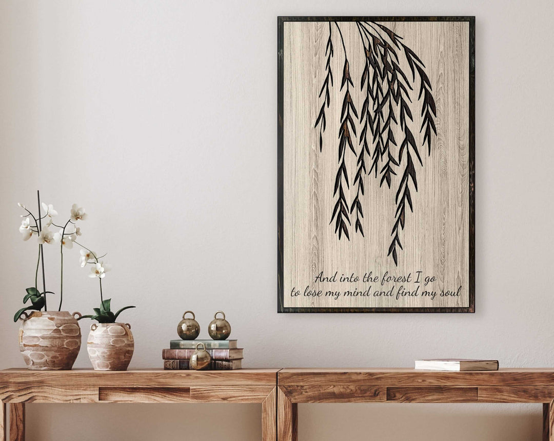 Custom Willow Tree Wood Wall Art: Handcrafted with precision, this stunning wood wall art features a beautifully carved willow tree design. Personalize with names, dates, or a special message for a heartfelt touch. A perfect addition to any room&