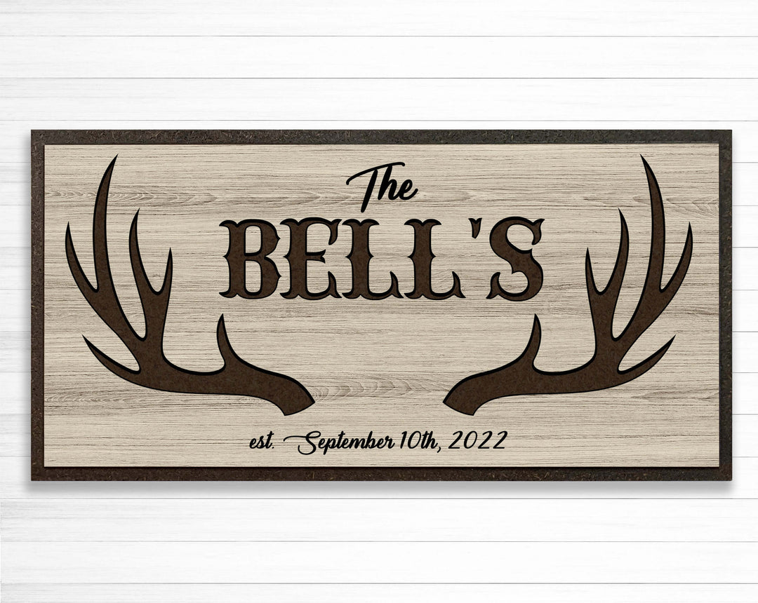 Last Name Sign - Carved Wood Quote Sign