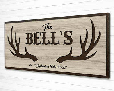 Last Name Sign - Carved Wood Quote Sign