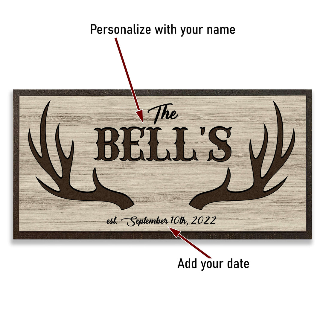 Last Name Sign - Carved Wood Quote Sign