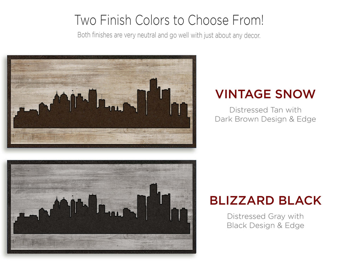 Detroit, Michigan City Skyline Color Option
