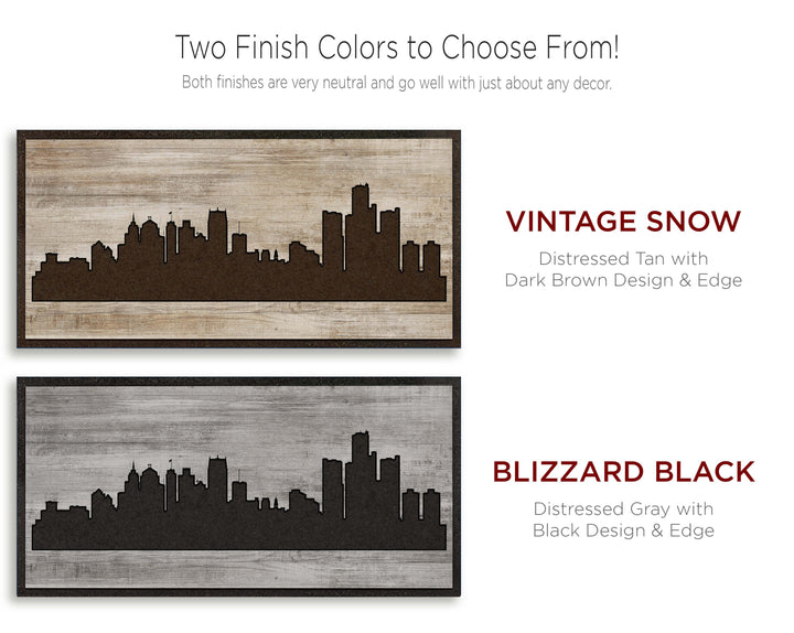 Detroit, Michigan City Skyline Color Option