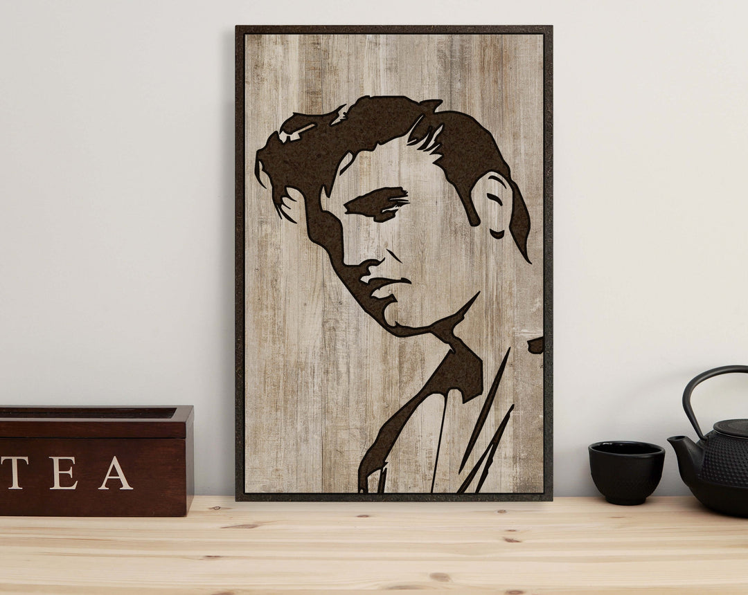 elvis presley wood wall art