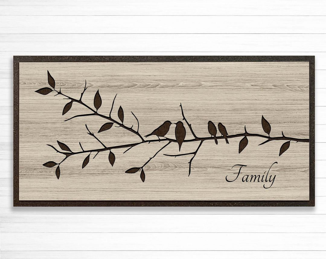 Carved Wood Wall Art Love Birds Modern Farmhouse Sign
