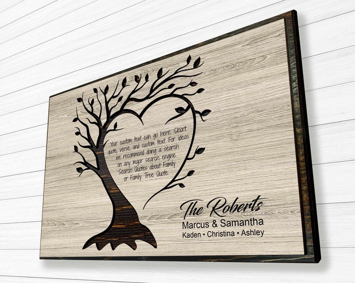 Family Tree Last Name Sign - custom personalized family name sign