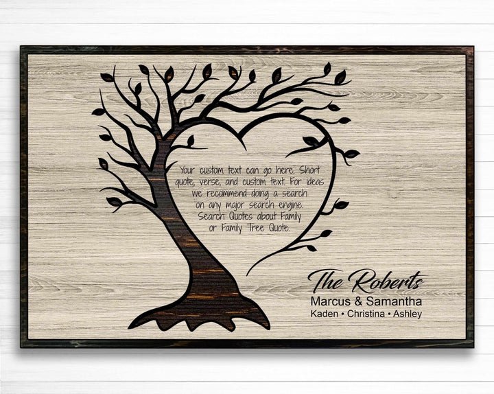 Family Tree Last Name Sign - custom personalized family name sign