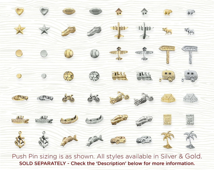 Push Pins - Flat Circle Push Pins