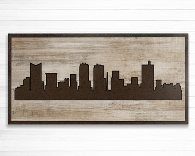 Fort Worth, Texas City Skyline Wood Wall Art