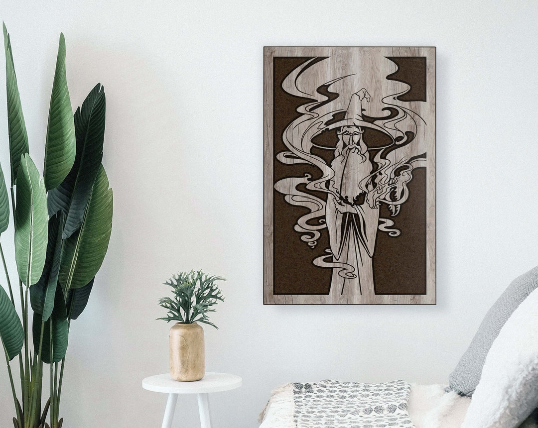 gandalf wood wall art