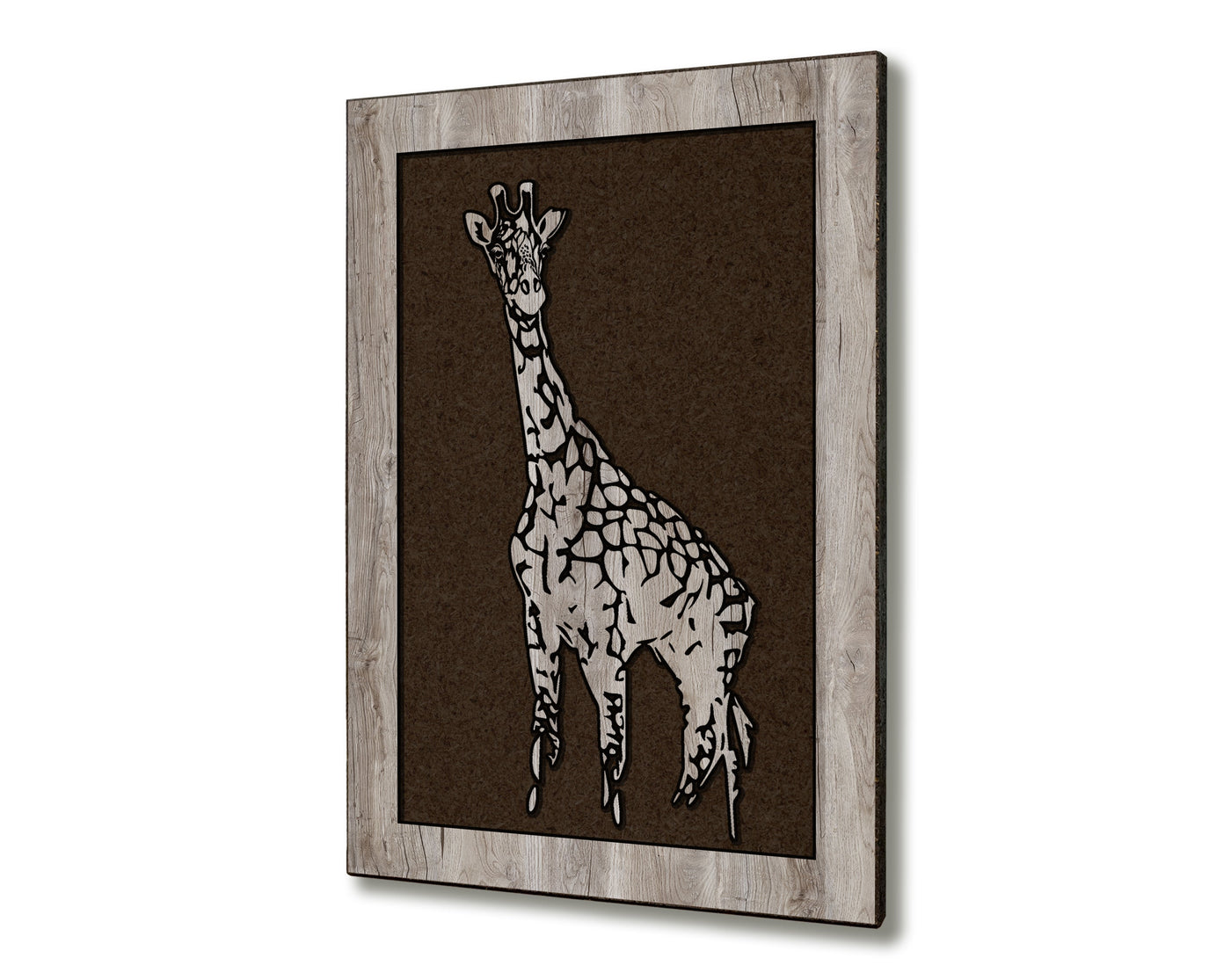 Giraffe Wood Wall Art Photo