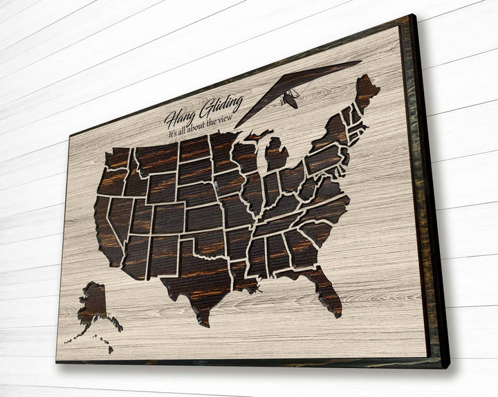 Hang Gliding US Push Pin Map