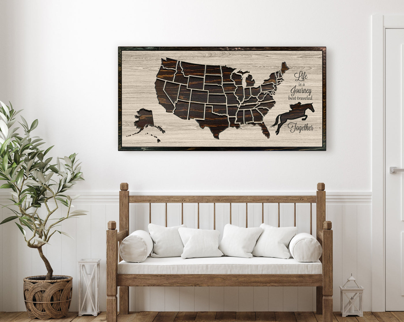 Horse Riding US Map Picture