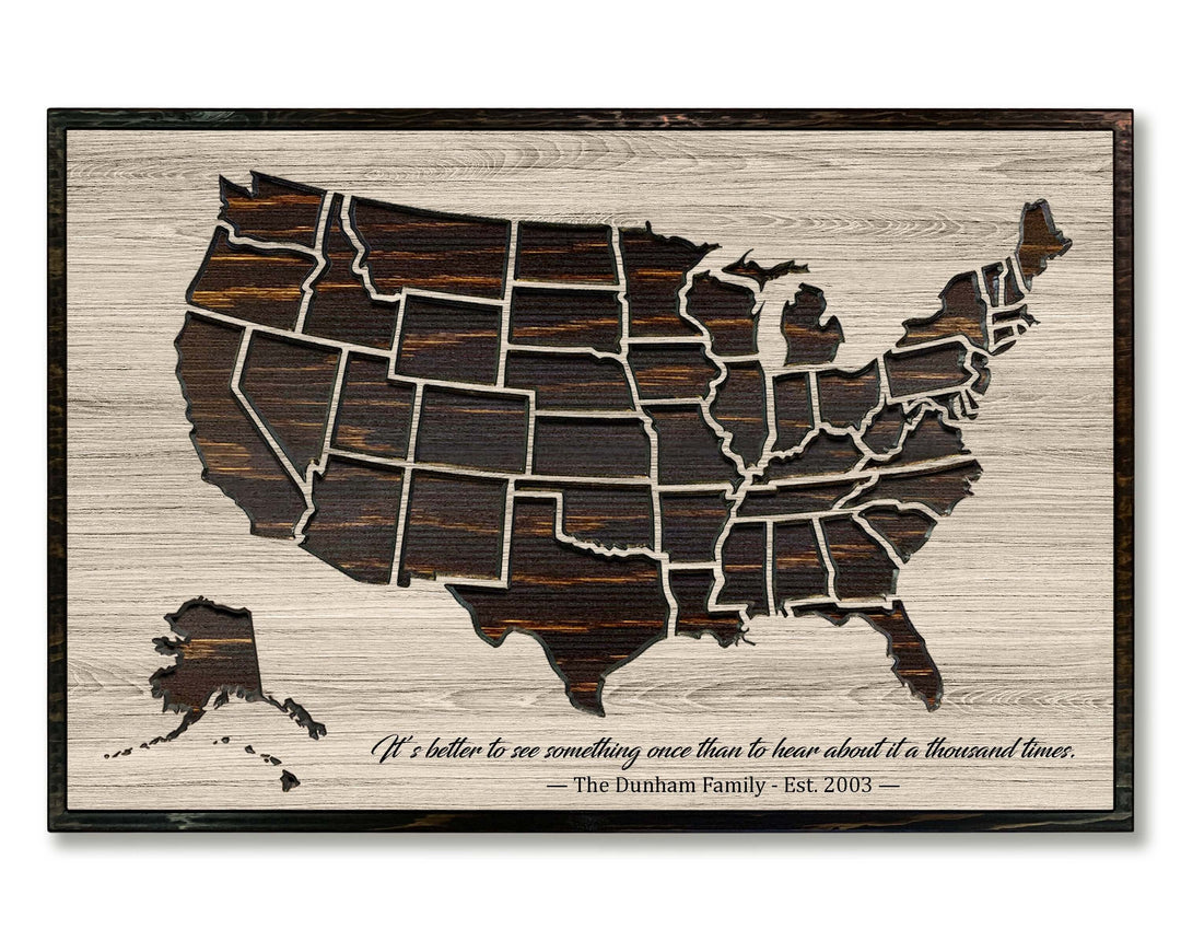 US Map Wall Art
