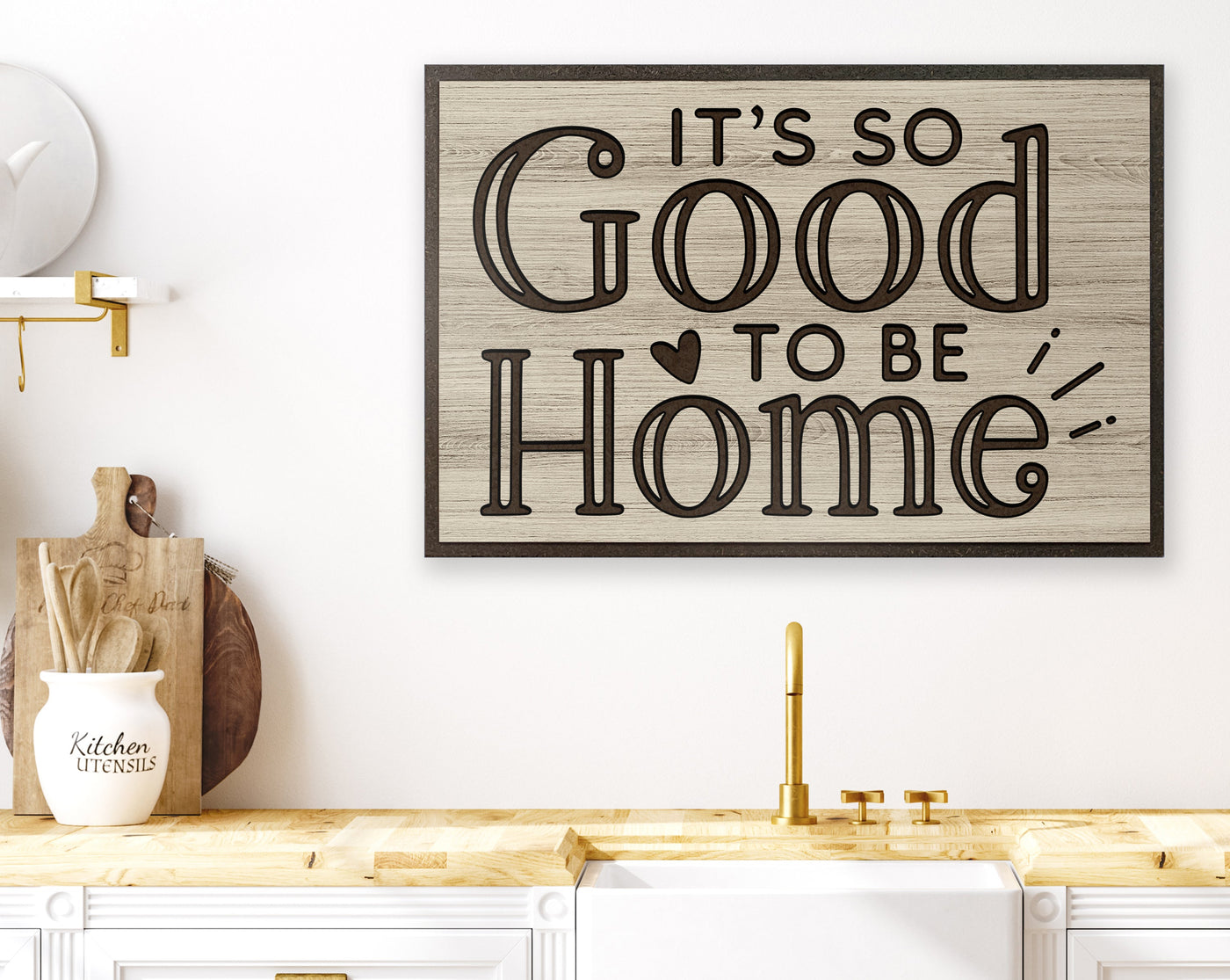 Vintage wood farmhouse quote sign - Welcome Home Sign