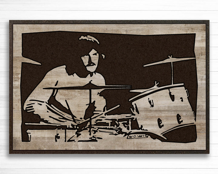 john bonham wood wall art