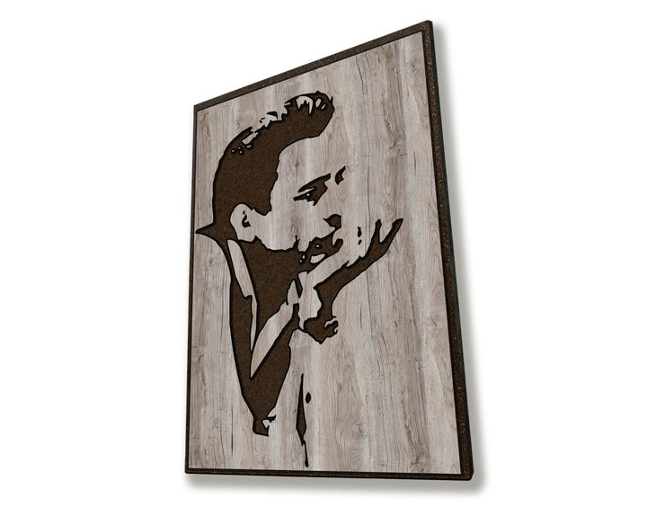 johnny cash wood wall art