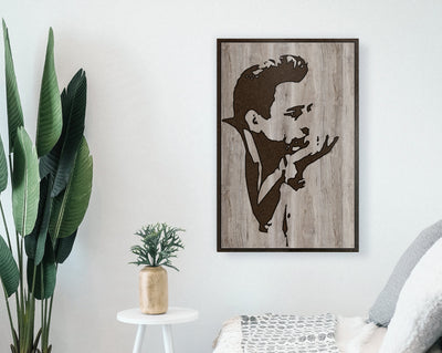 wall picture of johnny cash