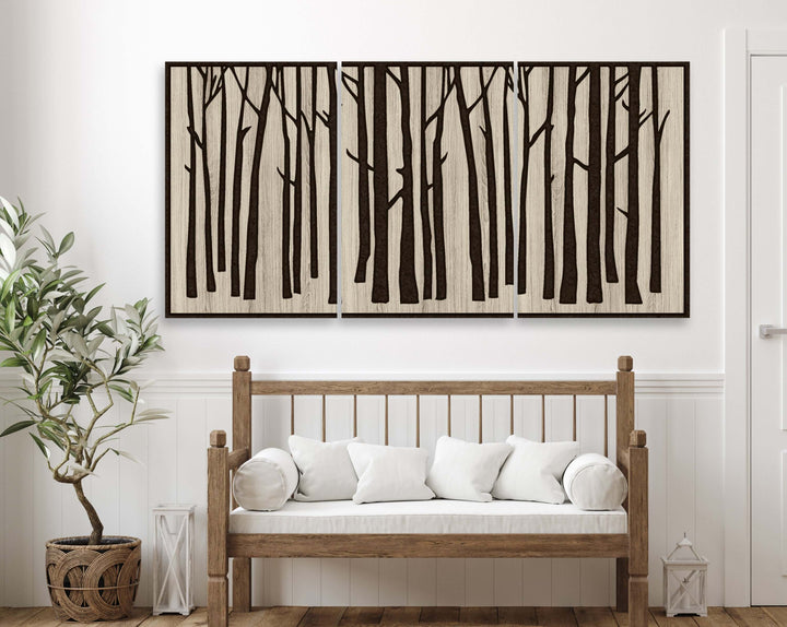 Birch Tree Wood Wall Art