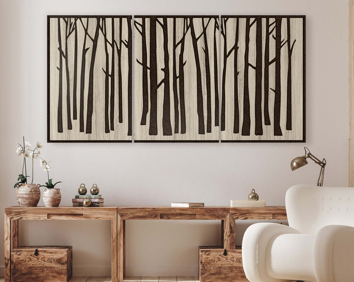 Birch Tree Wood Wall Art