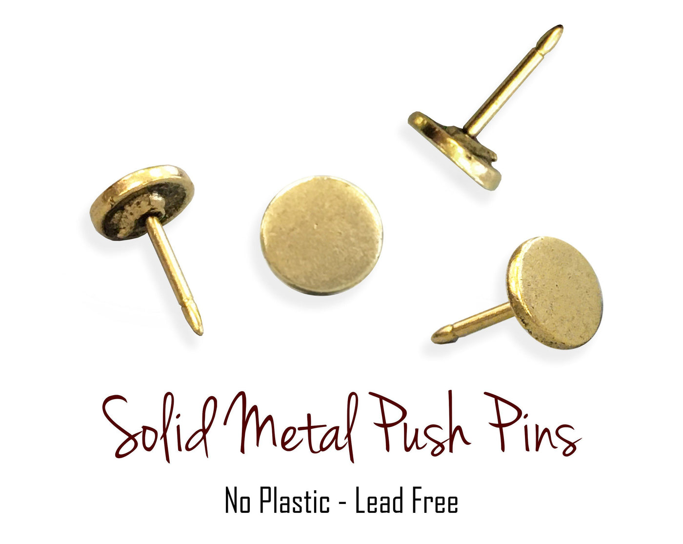 Push Pins - Large Flat Circle Push Pins