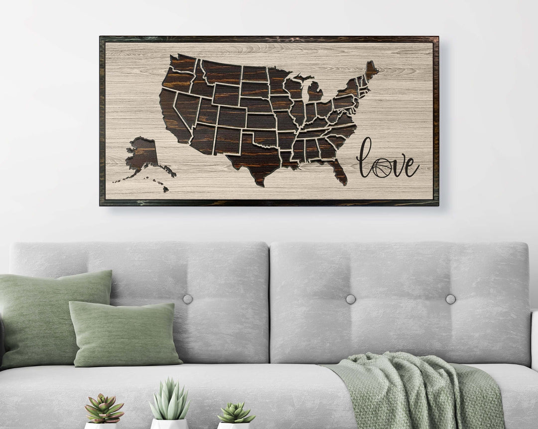 Basketball Arean Bucket List Map