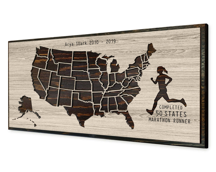 marathon running map for females