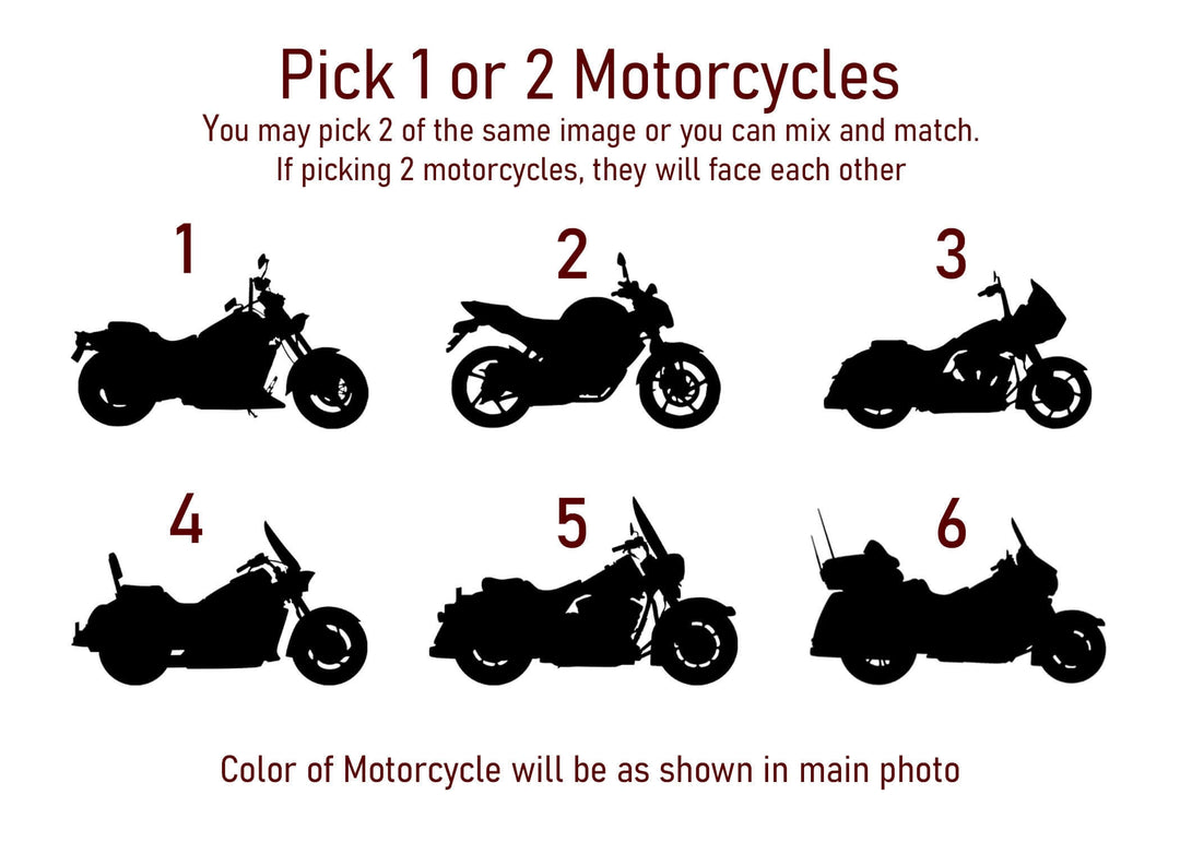 Motorcycle US Push Pin Map Wood Wall Art