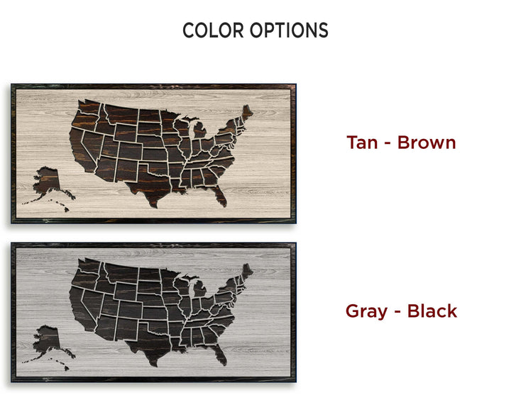 Motorcycle Rider Gifts - US Push Pin Map
