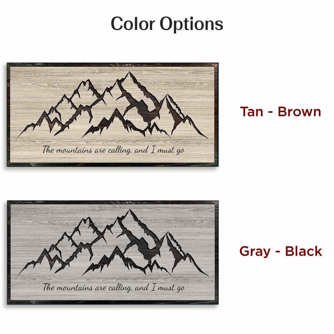 custom mountain wood wall art - cabin and nature art for any room