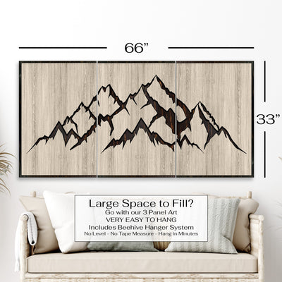 custom mountain wood wall art - cabin and nature art for any room
